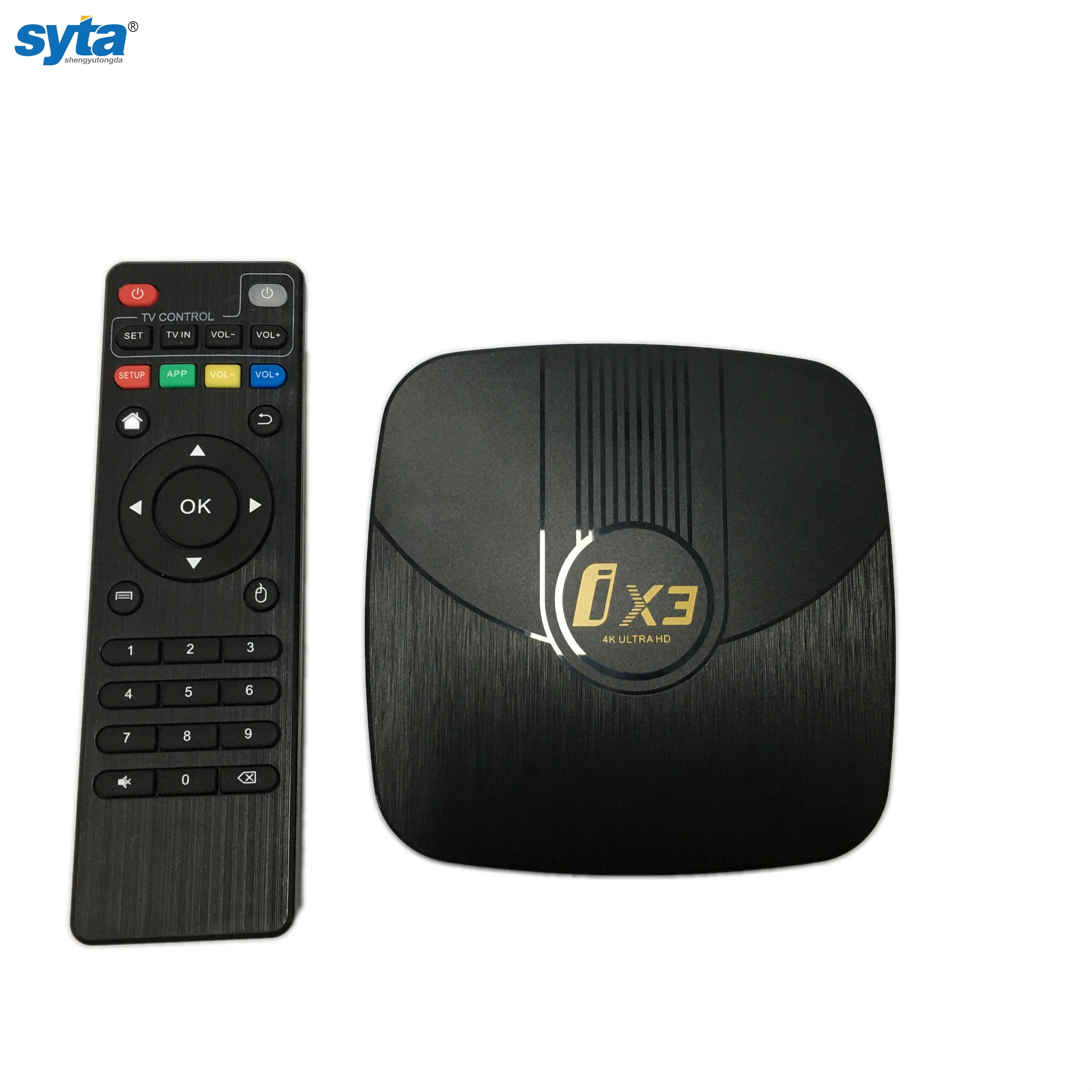 2024 SYTA Android TV Box IX3 Amlogic S905, 4K Resolution, Dual