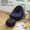 Dark blue large modular sofa + foot pump / 116*98*83cm