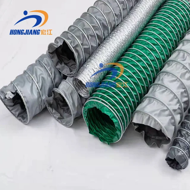 5 Inch PVC Nylon Cloth air Duct Ventilation Duct Telescopic High Temperature Resistant Range Hood Exhaust Pipe for Smoke