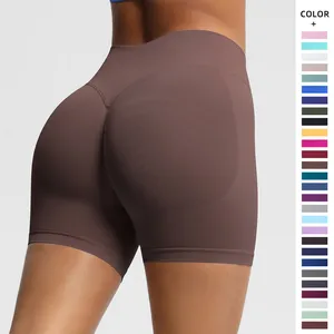 Women's High-Waisted Fitness Shorts Yoga Pants Seamless Breathable Running Gym Fitness Shorts Yoga Shorts