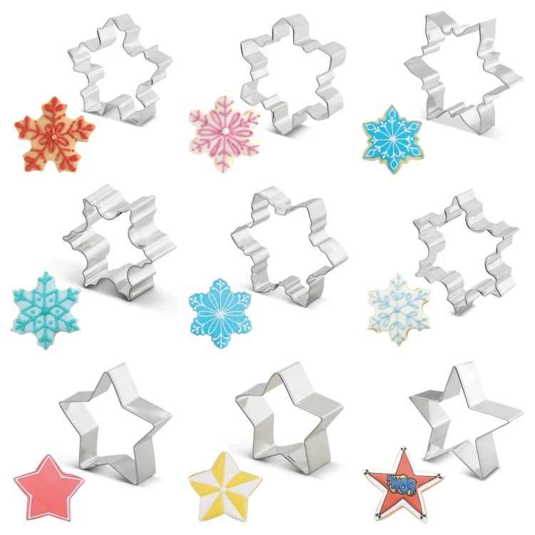 Multiple Options Available Mold Christmas Tree Stainless Steel Cookie Cutter Sheets Christmas