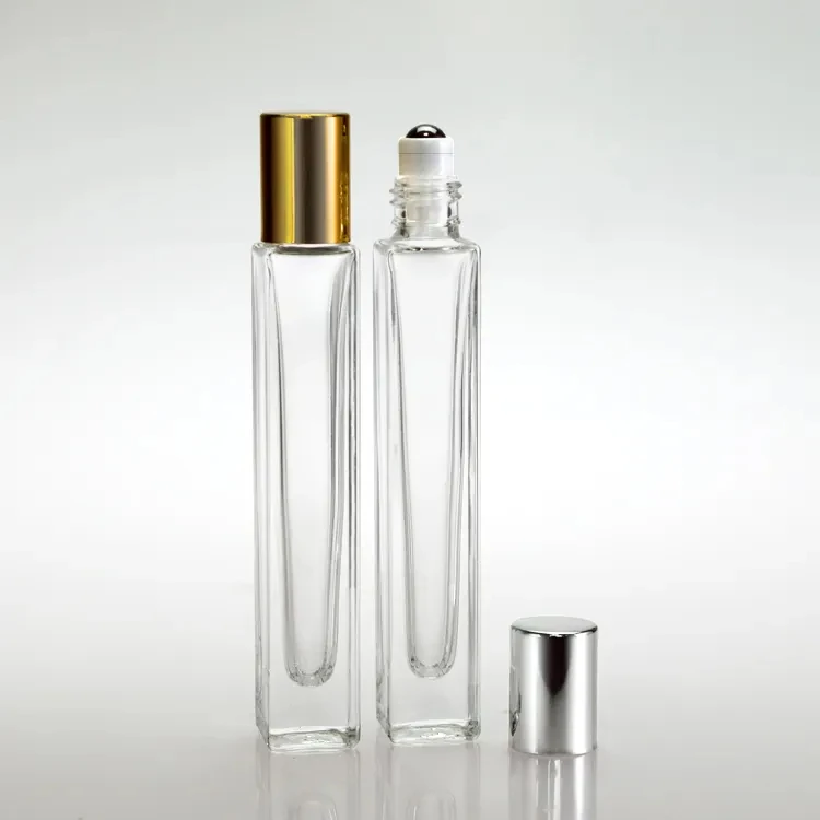 Wholesale 3ml 5ml 10ml 30ml Square Perfume Bottle Roll on Empty Bottle Glass Packaging Bottles Cosmetic