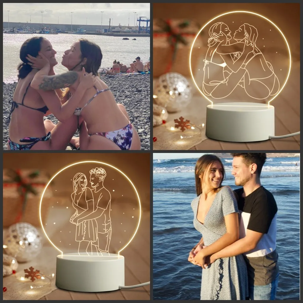 Custom Gifts 3D Night Light Text Image Night Light