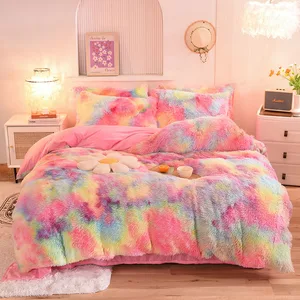 Wholesale Soft Duvet Cover Sets Duvet Cover Faux Fur Bedding Luxury Winter Plush Fluffy Bedding Set Sheet