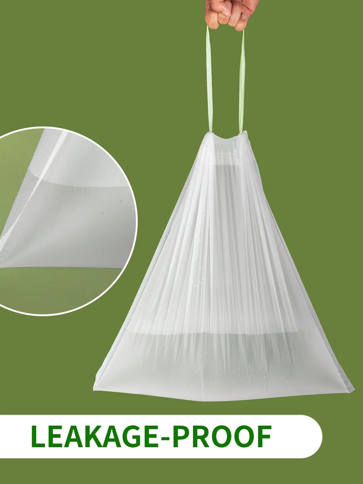 100 Biodegradable And Compostable Trash Bag Draw String Bags With Bpi