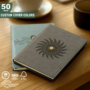 Fast Delivery OEM ODM PU Leather A5 Textured Embossed Cover Smooth Gift Office Weekly Planner Daily Use Writing Journal Notebook