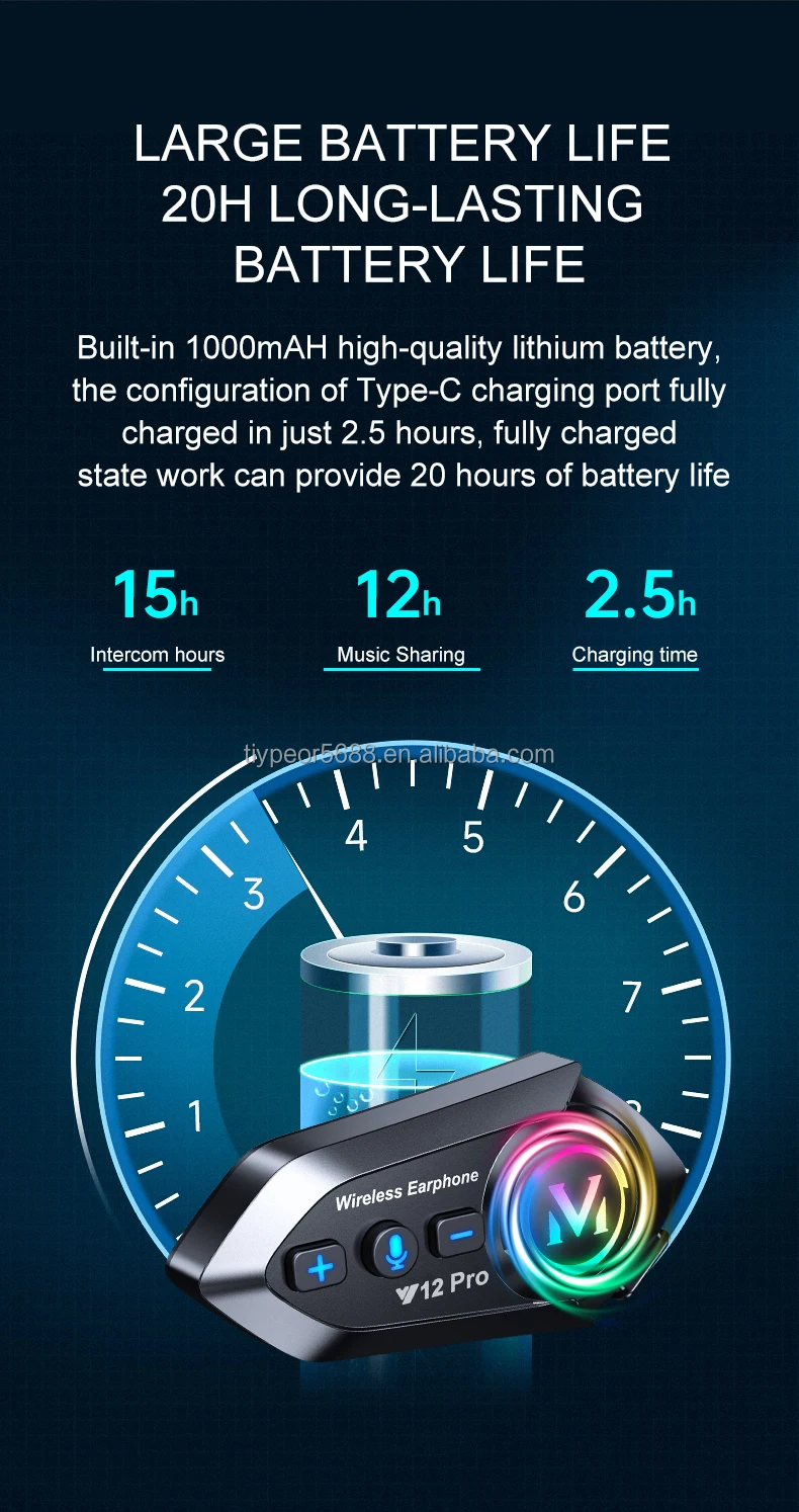 product tiypeor bluetooth helmet headset microphone waterproof noise reduction for motorcycles wireless hands on talking headset-7