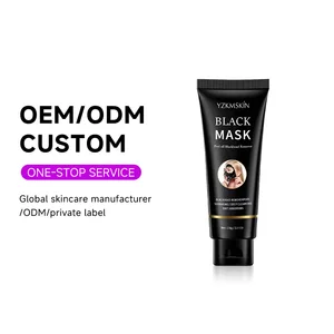 OEM ODM Bamboo Activated Charcoal Moisturizing  Whitening Facial Mask Face Deep Cleansing Black Skin Care Blackhead Removal Mask
