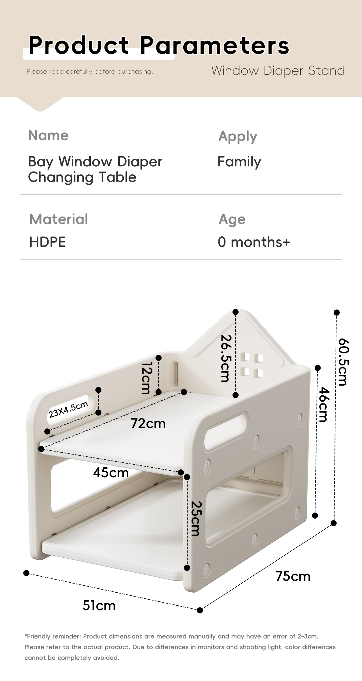 Feelkids Bay Window Diaper Changing Table Baby Multifunctional Nursing 2in1 Plastic Diapers and Diaper Changing Storage Box Crib manufacture