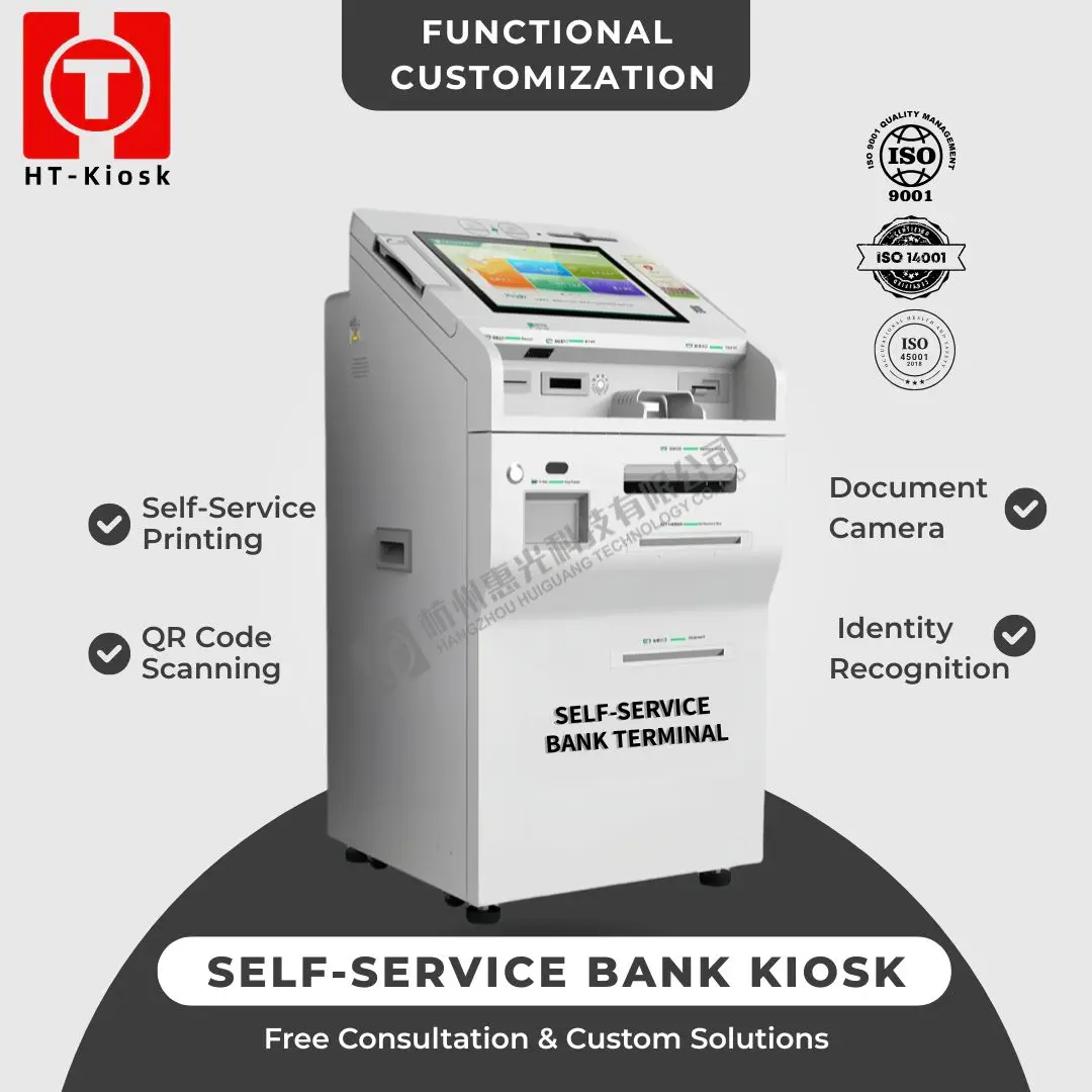 Bank Smart Multi-Function ATM Kiosk Touch Screen Indoor Payment Machine for Card Cash Deposit Withdraw and Transfer Money