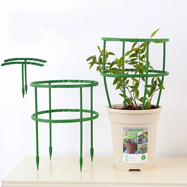 25 cm Round Green Fiberglass Ans Plastic Plant Support Stake Garden ...