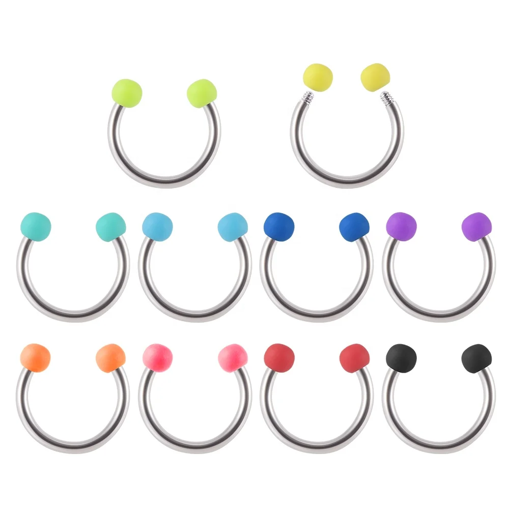 Acrylic Horseshoe Nose Rings Septum Piercing Jewelry - Temu New Zealand