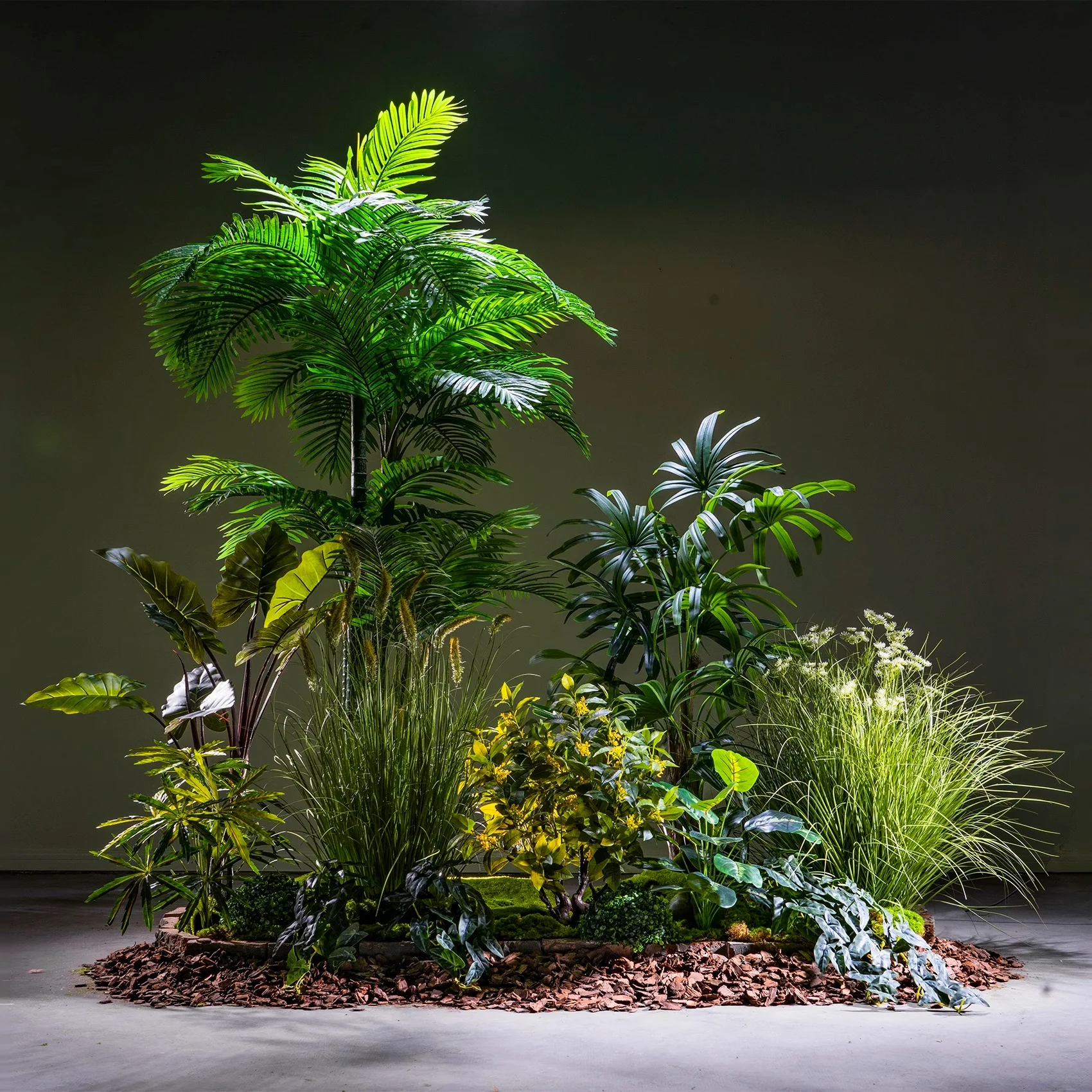 Combination Style Live Artificial Bonsai Tree Set High Assurance Plastic Pot Faux for Home Office Decoration Perfect Birthday