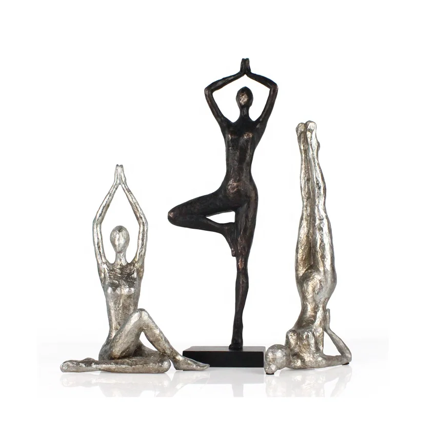 2021 New design resin  geometric abstract figure statues home decor supplier