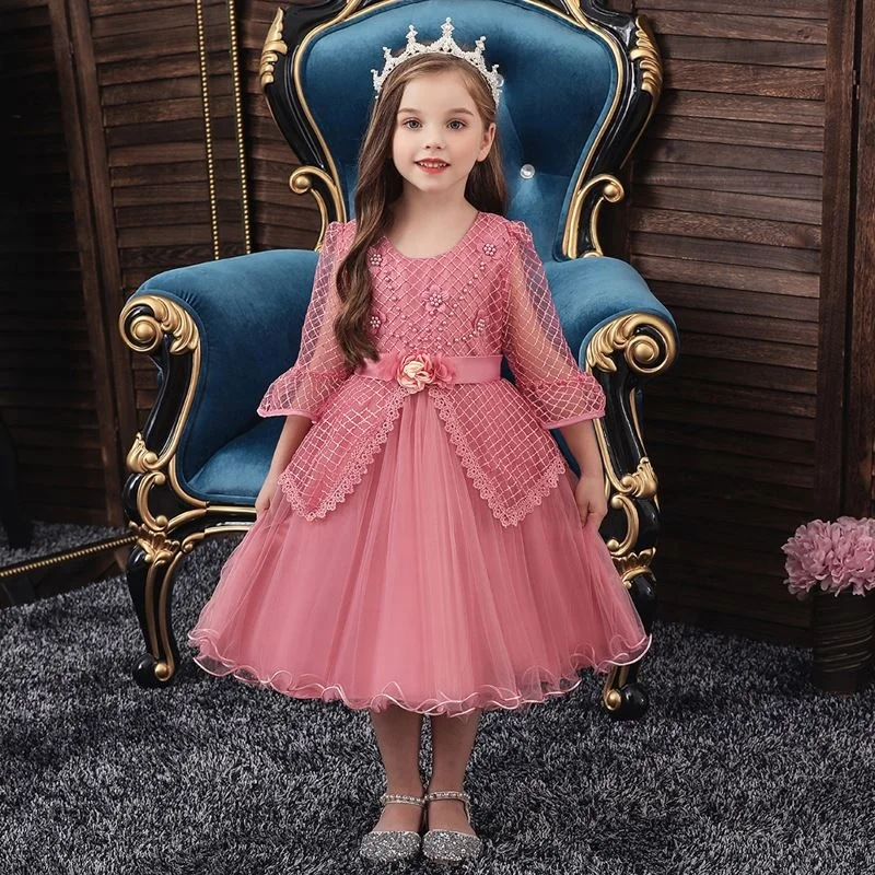 2020 New Arrival Little Girl Ball Gown Floor Length Pink/blue Flower Girls  Dresses For Children Prom Gown - Buy Pink/blue Flower Girls Dresses,Ball  Gowns For Children,Sequin Beading Pink Ball Gown Prom Dress