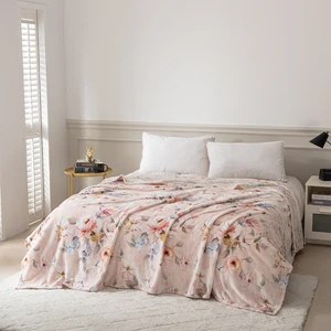 Wholesale Flannel Blankets Queen Size Throw Blanket Microfiber Digital Printed Bed