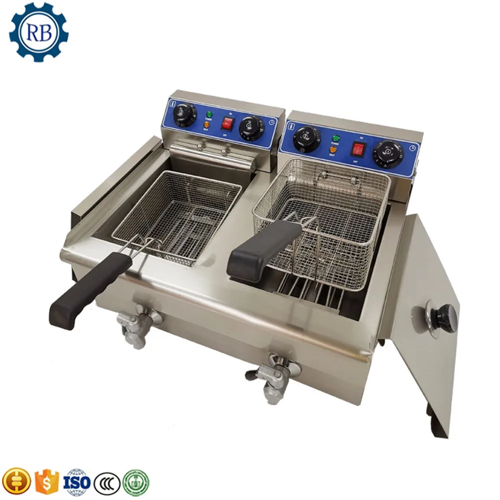 Small Table Model Chicken Frying Machine Single Tank Electric Heated Chicken Wings Fryer Potato Chips Frying Stove for Home