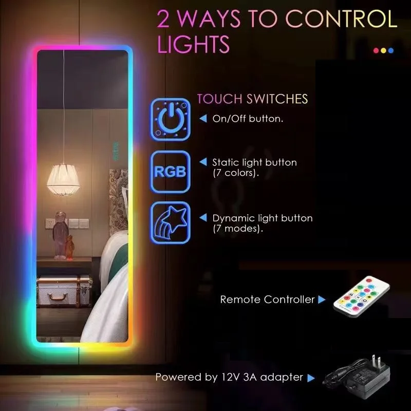 Rgb Touch Switch Dc12V 5A Triple Bond Touch Dimmer Control Switch Led Light Mirror Touch Sensor Switch supplier