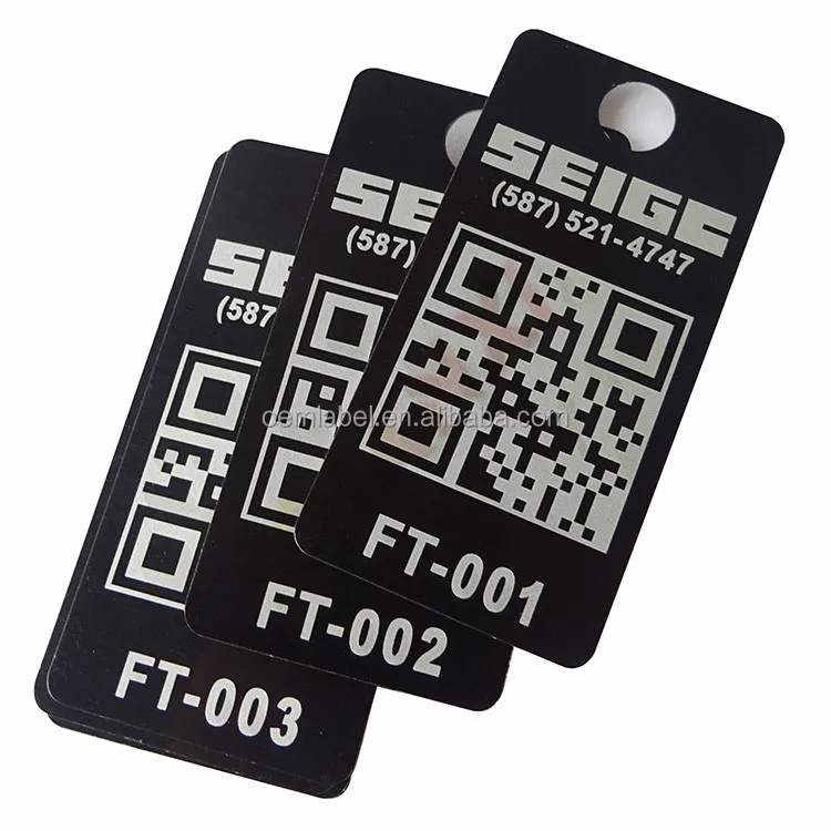 Números De Série,Placas De Metal Qr Código De Barras Nome De Alumínio