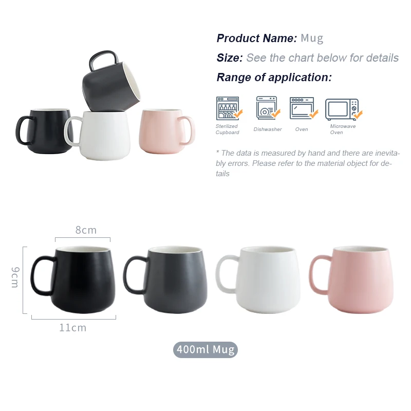 product fenn 400ml black mugs mate porcelain double color inner outside white wholesale ceramic custom cafe coffee mug-56