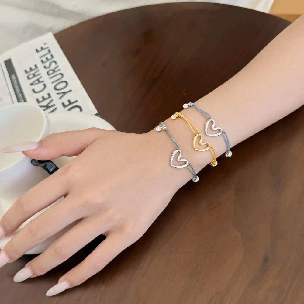 KAKODIY unique personality 925 Sterling Silver woven rope chain adjustable length bracelet 5A zirconia infinite love bracelet detail 8