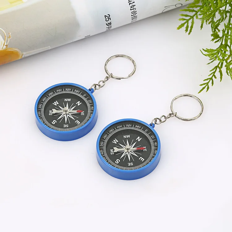 Wholesale Kids Toy Mini Compass Key Chain Outdoor Hiking Camping