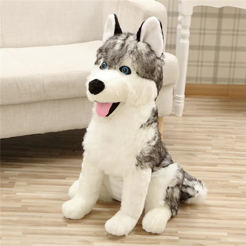 Realistic Grey Wolf Plush Stuffed Animal Pillows Toys Custom Mascot Plush  Toys Wolf Soft Toys