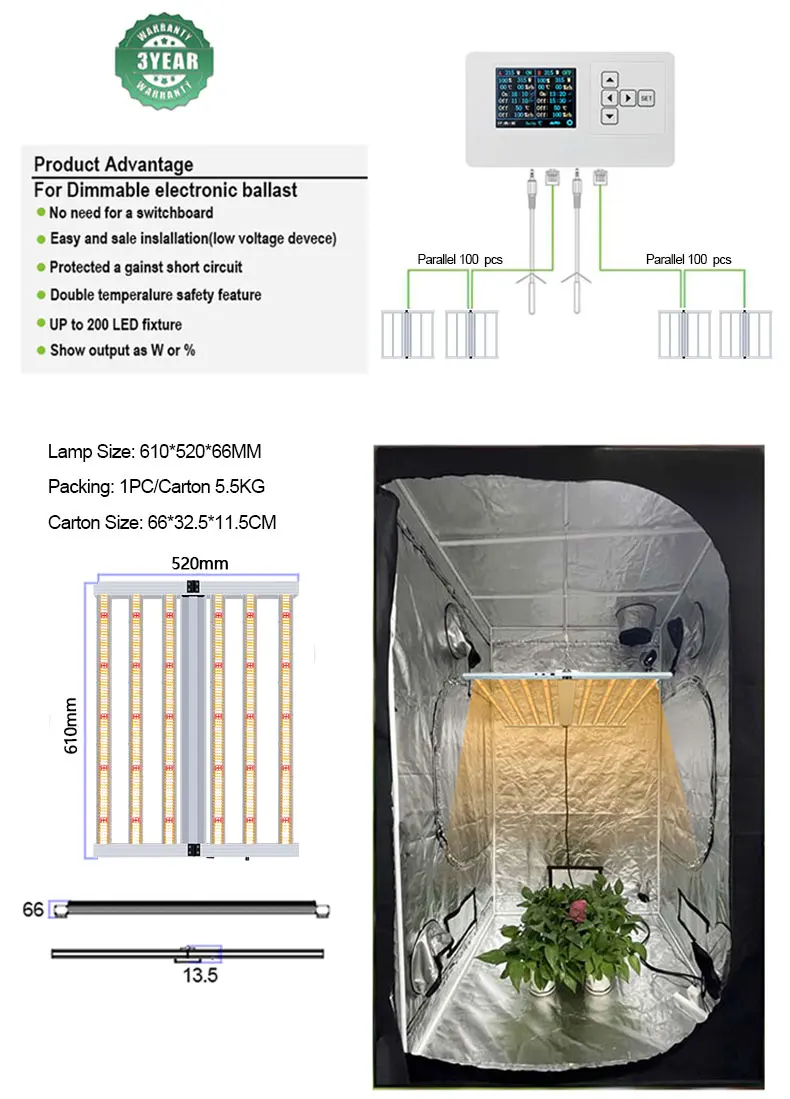 Hot Selling Highest Yielding 320w Led Grow Light Dimmable Full Spectrum