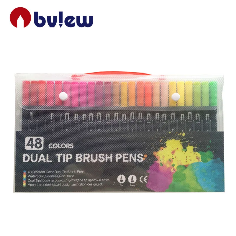 48 drawing sketch dual brush pens