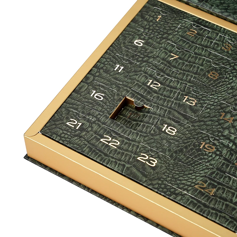 Custom 12 24Days Countdown Blind Box Empty Advent Calendar Box with Custom Size Printing