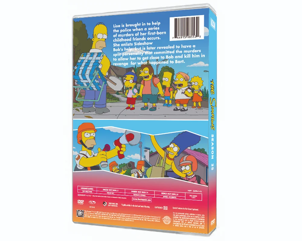 The Simpsons DVD Series Season 35 Boxset | 3 Discs | OEM