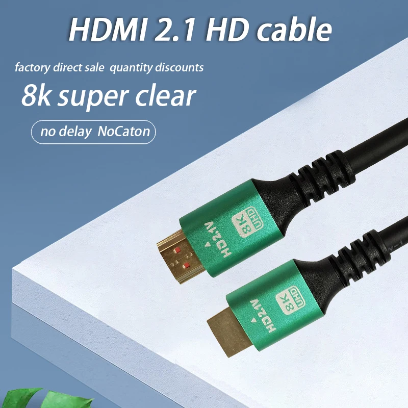 В наличии позолоченный 8k Hd видеокабель 60 Гц Премиум Hdmi-кабель Hdmi для Hdmi 2,1