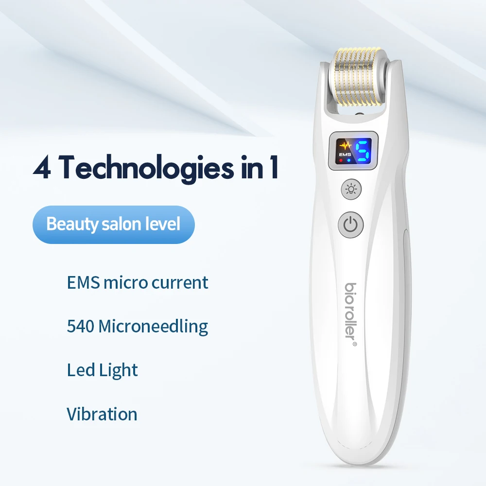 Professional Derma Roller Bio Roller G5 Microneedling Roller for Body Face Beard Hair Titanium Needle