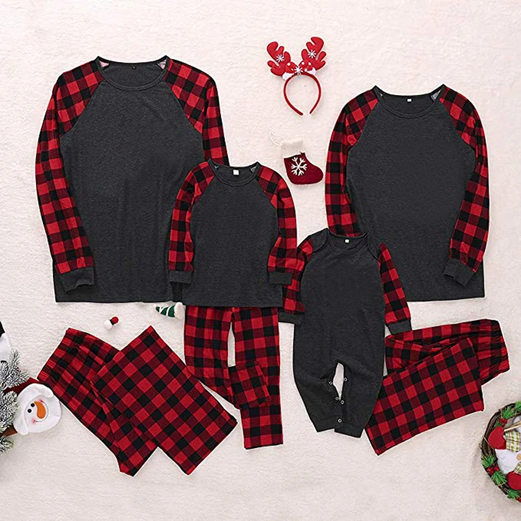 
 Дешевая Заводская индивидуальная Женская семейная Рождественская пижама из двух частей в полоску  