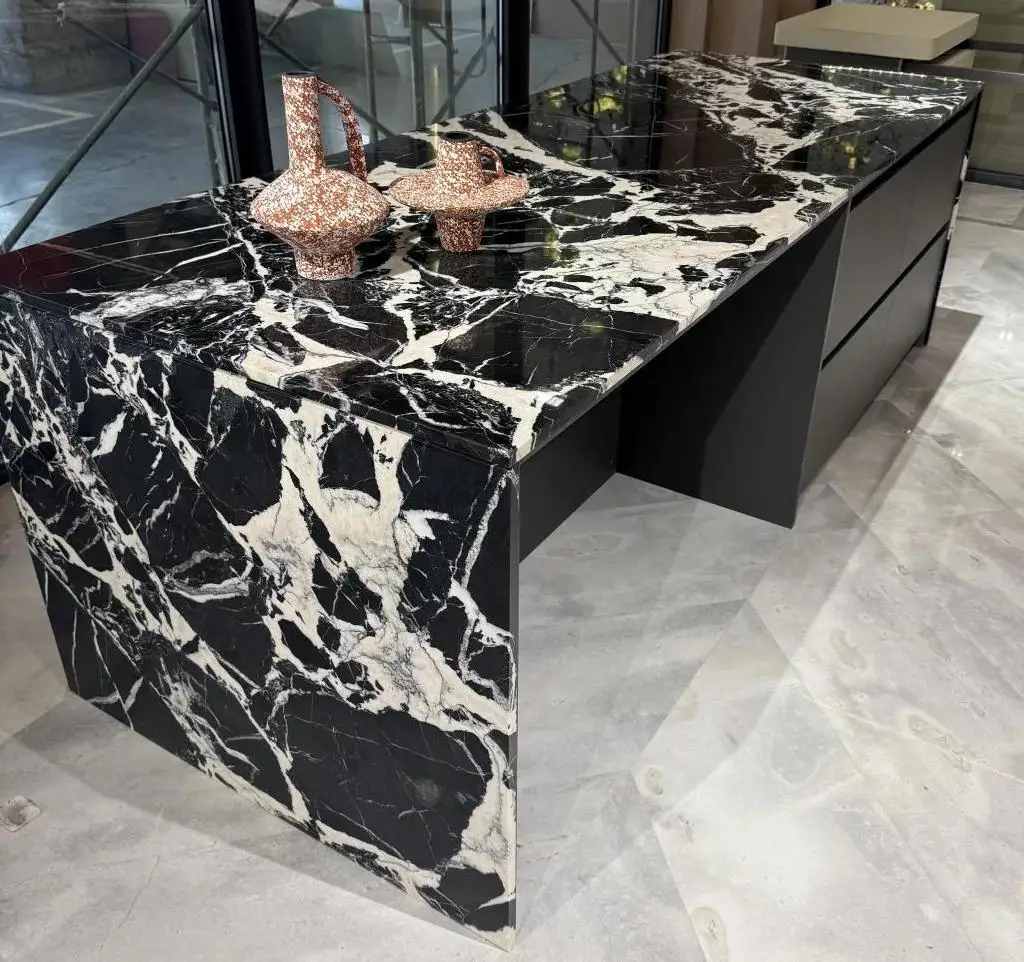 Modern Napoleon Black Marble Countertop for Indoor Kitchen Hotel or Vanity Table Top Design Natural Material