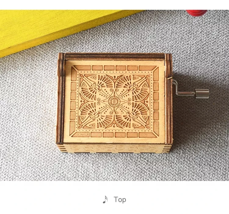 Обновленная деревянная музыкальная шкатулка RTS 2023, Лидер продаж, Высококачественная Музыкальная шкатулка с ручным приводом, портативная музыкальная шкатулка в стиле ретро, оптовая продажа с завода