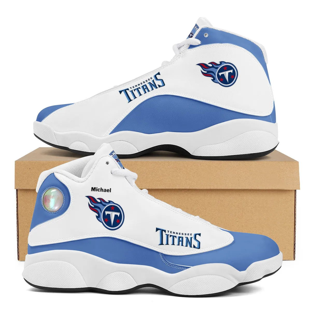 Tennessee Titans Air Jordan 13 Sneakers Nfl Custom Sport Shoes