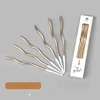 Mixed Color Curve Candles, Champagne Gold, 10 Boxes