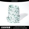 White background green splash ink