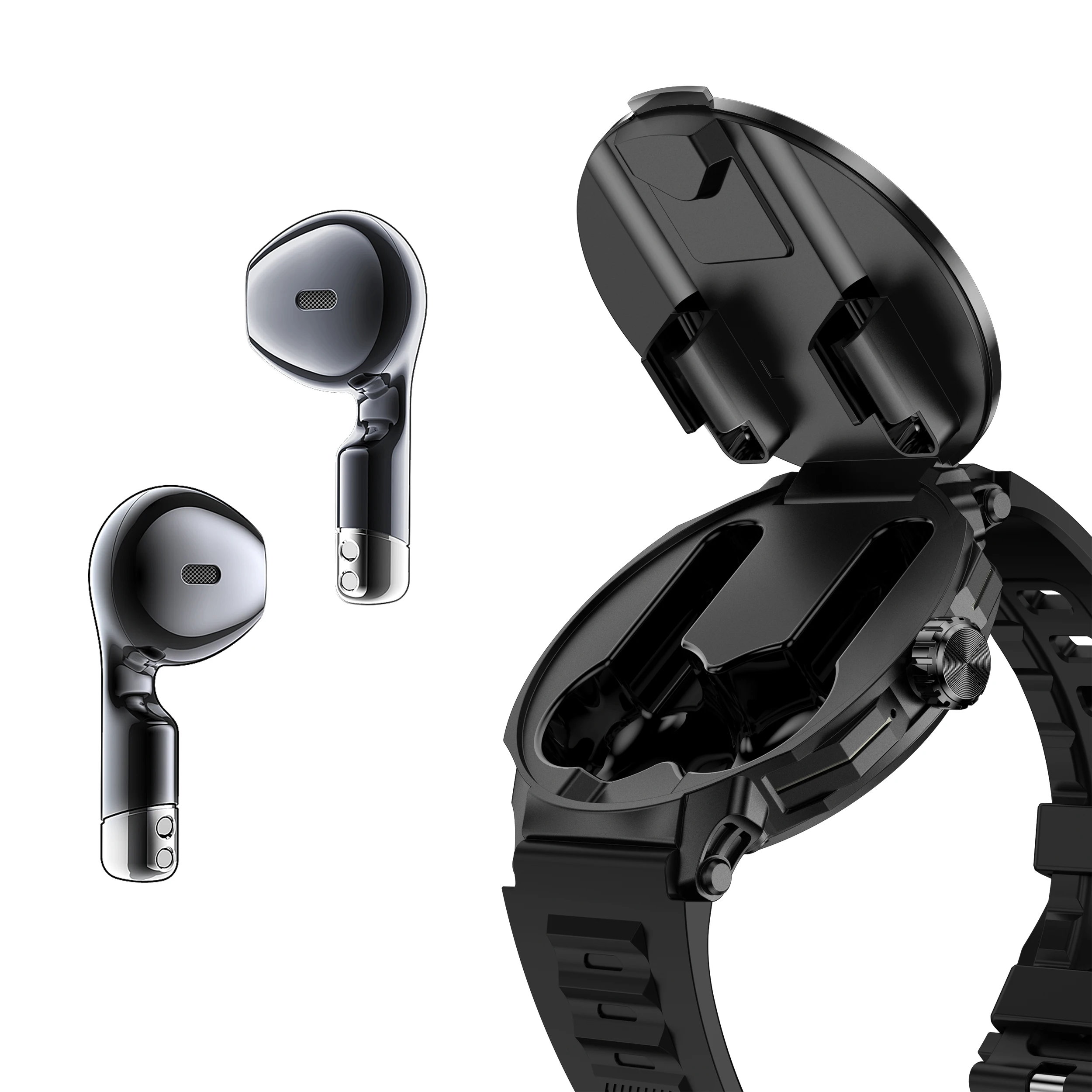 New Smart Watch with Earbuds 240mah 28mah TWS Earphone Sports Music Control D11 Smart Br aperçu 4