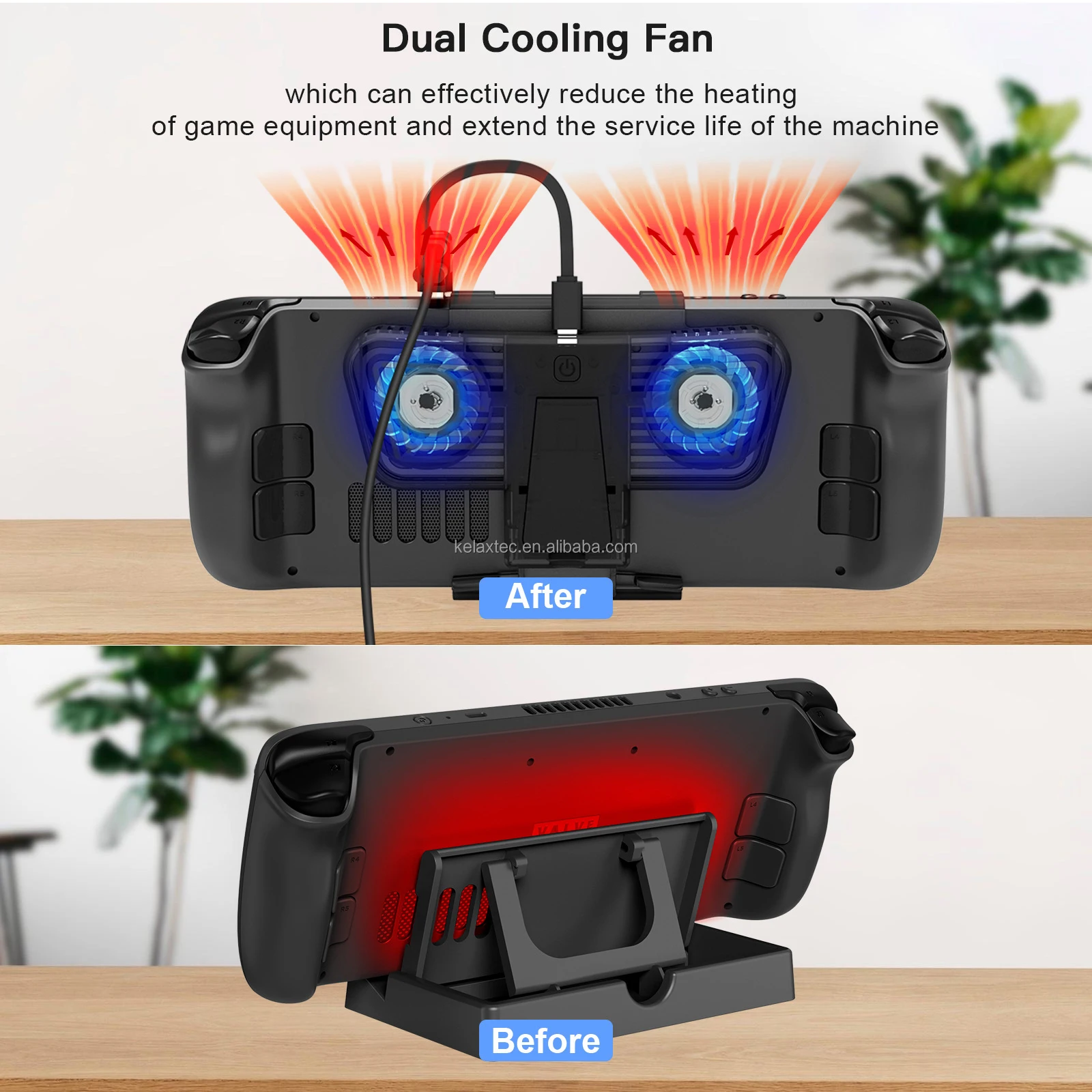 Jyssd006 Rgb Cooling Fan For Steam Deck Game Console Cooling Fan With Bracket For Switch Oled