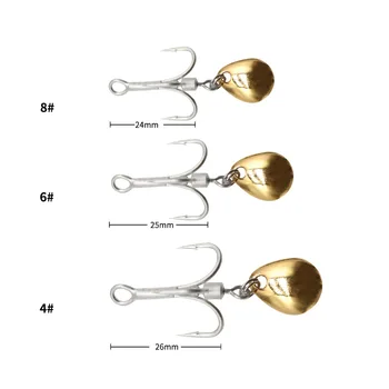 SNEDA Sea Fishing Triple Thened Three Hooks 4# 6# 8# High-carbon Steel Rotating Sequined Fish Hooks – Hooks – view 4