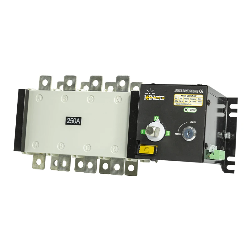 KINEE Automatic Transfer Switch ATS 3P 4P 100A 250A 400A 630A 800A 1250A 1600A 2500A Capacity Plastic and Metal Material