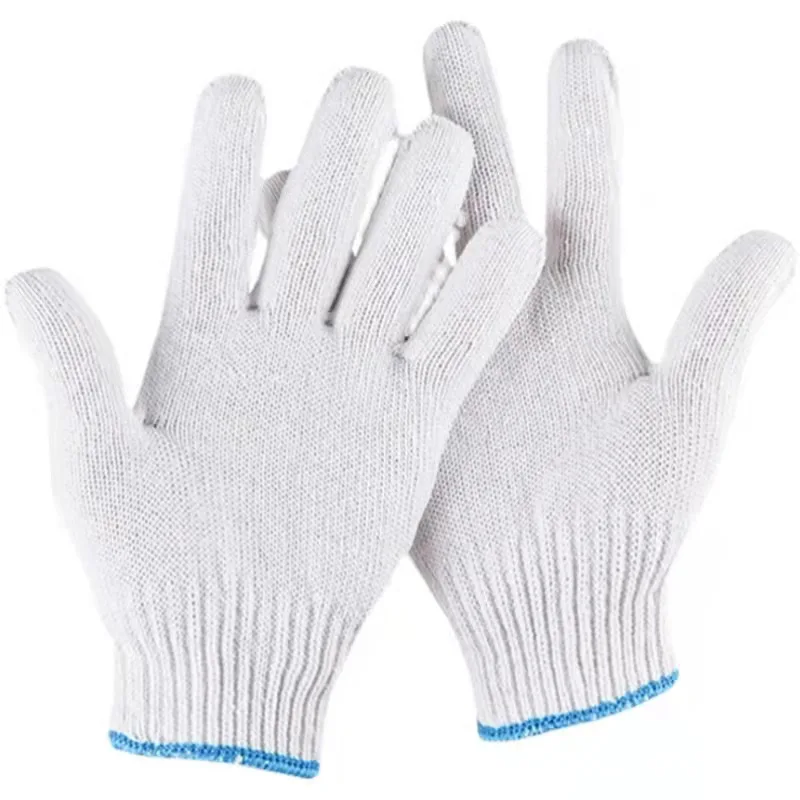 Wholesale Cheap Safety Gloves White Cotton Knitted Safety Working