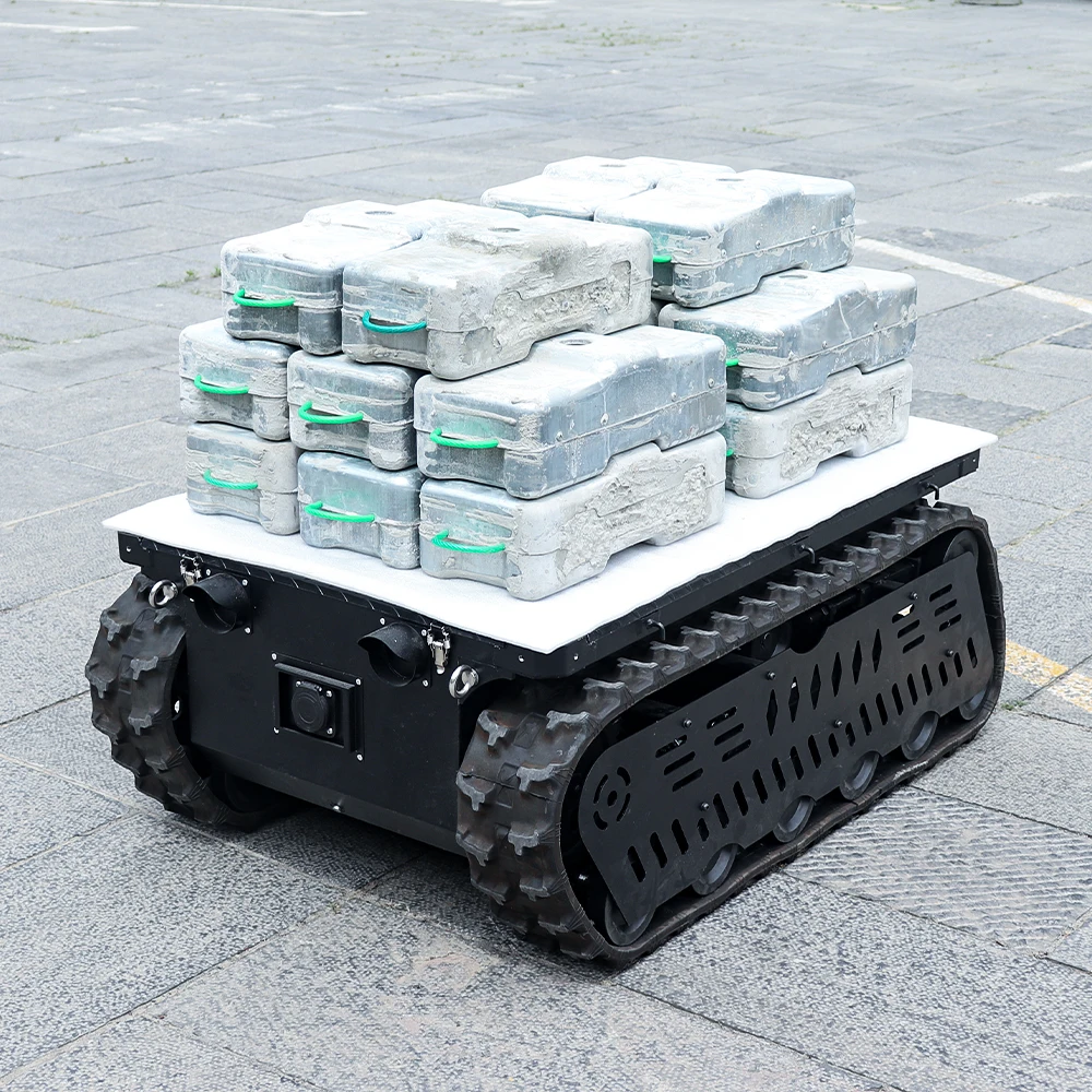 600kg Carrying Robot  Remote Controlled Crawler Robot to Move Heavy Equipment  Tins-12E