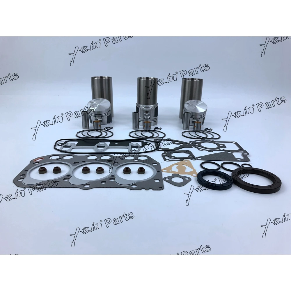 3TNA72 Rebuild Kit With Cylinder Gasket Kit Piston Rings Liner for Yanmar Diesel Engine 3
