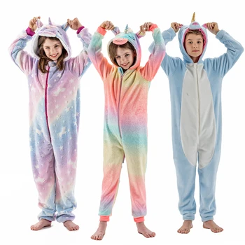 Pink Autumn Unicorn Pajamas for Kids Cartoon Onesie Pajama Christmas Animal Onesie Pajamas