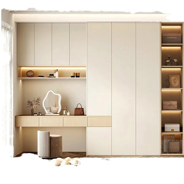 Whole house set factory modern light luxury style whole house set cabinet bedroom solid wood wardrobe
