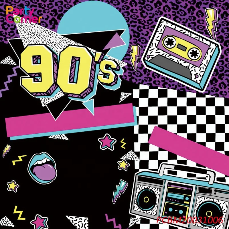В стиле «хип-хоп» 80-е, тематическая вечеринка украшения стены 80s Свадебная вечеринка фон
