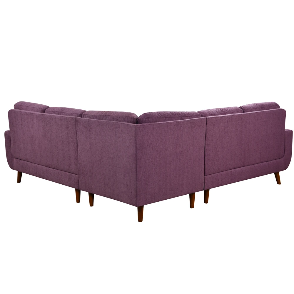 Dongguan Tianhang Furniture Factory Direct Supply Corner Sofa Cheap Price Linen Fabric Solid Wood Frame Corner Sofa